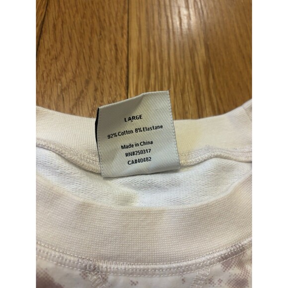 Varley Sweats Set Erwin Sweatshirt Glade Shorts Taupe Tie Dye Radial Pink Size L - Picture 9 of 11